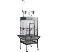 Grande cage à oiseaux décorative en fer forgé avec serrure, idéale pour l'intérieur et l'extérieur