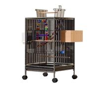 Grande cage à oiseaux d'intérieur avec plateau de jeu et support, parfaite pour perruches, perroquets, conures, inséparables et calopsittes