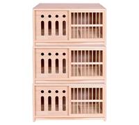 Grande Cage À Pigeons, Cage À Oiseaux À Porte Coulissante en Bois Massif, Nid À Pigeons D'extérieur avec Porte Opaque, Plateau Amovible(31.5IN*3)