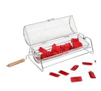 Grande cage de 45,5 x 12,4 cm avec poignée tournante en bois - Avec trépied amovible - Roulette durable pour jeux, événements et fêtes