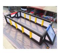 Grande cage de football gonflable carrée pour festivals et événements 12 x 6 m avec souffleur et ballons
