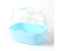 Grande Cage de Porte-Avions de Hamster, Cage Portable Respirante, Porte-Avions pour Hamster Hemdhog Nain avec Nain Sortant Voyage Facile à Transporter (Blue)