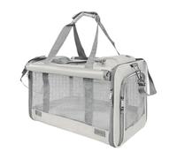 Grande cage de transport pour chats avec bords, convient pour les chats et les chiots de taille moyenne à grande qui ne pèsent pas plus de 20 livres. Lavable, protège la vie privée des animaux de