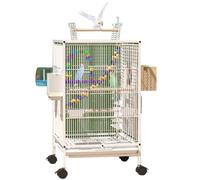 Grande Cage Décorative pour Perroquet, Cage À Oiseaux en Métal Robuste Et Confortable, Cage pour Animaux De Compagnie avec Séparateurs, 5 Packs Disponibles(White B)