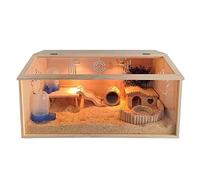 Grande Cage pour Animaux De Compagnie, Cage pour Hamster Et Terrain De Jeu pour L'habitat, Boîte d'alimentation pour Poulets, avec Couvercle Ouvrable (S : 60x40x40cm)