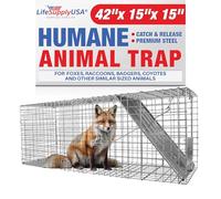 Grande cage pour animaux vivants et humains pour renards, ratons laveurs, blaireaux, coyotes et autres animaux de taille similaire, 42 x 15 x 15 cm
