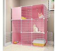 Grande Cage pour Chat, clôture de Chat, Fil métallique détachable Caisse de chenil Bricolage Grand entraînement idéal pour 1-2 Chats (Taille: 107x37x107cm) YYuan