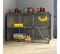 Grande cage pour chat - Enclos amovible - Pour petits animaux - Espace d'exercice idéal pour chats et chiots