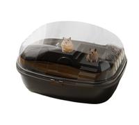 Grande cage pour hamster - Grande cage sécurisée pour petit animal domestique, maison confortable pour gerbille | Cage pour hamster Golden Bear Super Villa en acrylique transparent pour petits animaux