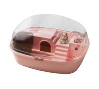 Grande cage pour hamster - Grande cage sécurisée pour petit animal domestique, maison confortable pour gerbille | Cage pour hamster Golden Bear Super Villa en acrylique transparent pour petits animaux
