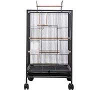 Grande Cage pour Perroquets, Cages À Oiseaux en Métal Robuste Et Confortable, Cage Décorative pour Animaux De Compagnie, 5 Packs Disponibles pour Perruches, Chats, Souris Et Lapins(Black D)