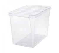 Grande Caisse de rangement empilable 66 litres - Clips Blancs
