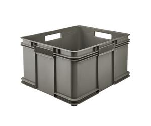 Grande Caisse empilable en plastique 54 litres - Gris
