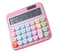 Grande Calculatrice de Bureau | Calculatrice 12 Chiffres à Grands Boutons | Écran Inclinable à 15 Degrés avec Affichage LCD de 13 cm Machine à Additionner Colorée pour Finance Comptabilité Bureau