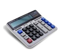 Grande calculatrice de poche à 12 chiffres, alimentée par énergie solaire, avec grandes touches pour le bureau, l'école & les affaires