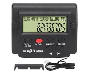 Grande capacité 4000 Groupes bloqueur d'appel Affichage LCD boîte d'identification de l'appelant Plug and Play Double Port Anti-harcèlement intercepteur d'appels nuisibles pour