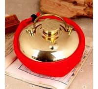 Grande Capacité Bouillotte Eau Chaude De Cuivre 1L/1.5L/2.0L/3.0L, Bouillotte Bouteille D'eau Chaude, Aide À Fournir Chaleur Et Confort - Idéal Les Journées Hivers Avec Sac Tissé ( Color : Smooth , Si