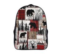 grande capacité cartable grande capacité cool faune sacs à dos imprimé en 3d ours des bois 12 ans et plus filles garçon sac à dos étudiant 2 compartiment-16,pour les voyages les affaires