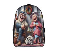 grande capacité cartable grande capacité pour adolescent et adulte rire aux éclats sac à dos 3d imprimé 2 compartiment couple âgé unisexe cartable laptop-16,pour les voyages les affaires