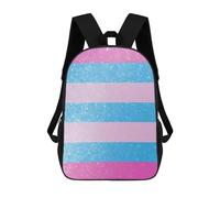 Grande Capacité Cartable Scolaire Drapeau Vintage « Fier Transgenre » Sac À Dos De Voyage Multicolore Sac À Dos d'affaires pour Voyage, Scolaires, Loisir, 42X32X14Cm