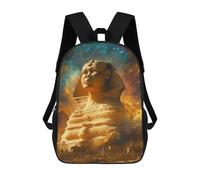 Grande Capacité Cartable Scolaire Étoiles De La Galaxie du Sphinx Égyptien Sac À Dos De Voyage Portable Sac À Dos d'affaires pour Scolaires, Bureau, Trekking, 42X32X14Cm