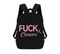 Grande Capacité Cartable Scolaire Fuck Le Ruban du Cancer du Sein Sacs À Dos Polyester Sac À Dos d'affaires pour Bureau, Scolaires, Gym, 42X32X14Cm