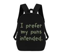 Grande Capacité Cartable Scolaire Je Préfère Mes Jeux De Mots Intentionnels Sac À Dos d'affaires Mignon Sacs À Dos pour Bureau, Scolaires, Voyage, 42X32X14Cm