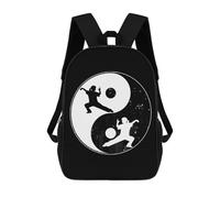 Grande Capacité Cartable Scolaire Taichi Yin Et Yang Kungfu Sac À Dos De Voyage Portable Sac À Dos d'affaires pour Scolaires, Voyage, Loisir, 42X32X14Cm