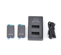 Grande capacité Chargeur de batterie à double emplacement avec deux battrie pour caméras d'action panoramique GoPro MAX