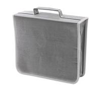 Grande capacité de rangement pour 256/384 disques, tissu non tissé, léger, portable, boîte de rangement pour livret, album, pochette de rangement, gris, 256 pieces