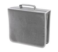 Grande capacité de rangement pour 256/384 disques, tissu non tissé, léger, portable, boîte de rangement pour livret, album, pochette de rangement, gris, 384 pieces