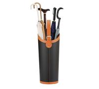 Grande capacité en cuir pouvant contenir 10 parapluies de forme ovale 20 x 57 cm Support en cuir noir