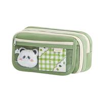 Grande capacité Pen Case, Cute Capybara Stationery Pouch, Portable Zipper Pencil Organizer, Portable Pencil Organizer 22 x 13 cm/8,66 x 5,12" pour Pens, Erasers (Green, Black, Coffee, Creamy), vert,