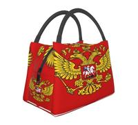 Grande Capacité Russia Drapeau Sac Isotherme Repas Enfants Femmes Hommes Voyage Femme Grande Capacité Tote Boîte À Déjeuner Facile À Nettoyer Boite Dejeuner