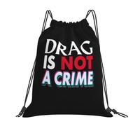 Grande capacité Sac à Dos à Cordon Le Drag n'est Pas Un Crime Sac de Plage Sac Multifonctionnel 36x42cm pour Sport,Voyage,Salle de Gym