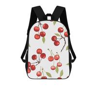 Grande Capacité Sac À Dos Cerise Mignonne Imprimée Sacs De Voyage Portable Cartable Scolaire pour Trekking, Loisir, Gym, 42X32X14Cm