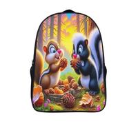 grande capacité sac à dos scolaire faune pour élève d'école sac scolaire de voyage 2 compartiment écureuil sacs à dos imprimé en 3d-16,garcon fille pour l'école les voyages les affaires