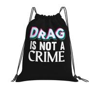 Grande capacité Sac de Gym Le Drag n'est Pas Un Crime Sac à Motifs Sac réutilisable 36x42cm pour Plage,randonnée,Sport en Plein air