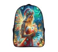 grande capacité sac d'école loisirs noël sacs dos imprimé 3d 2 compartiment magie des fées 12 ans et plus filles et garçons mode sac à dos-16,pour les voyages les affaires