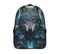 grande capacité sac d'école voyage 2 compartiment 12 ans et plus garçons filles forêt fantastique sacs à dos imprimés en 3d loup bleu one piece sacs à dos-16,pour les voyages les affaires