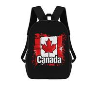 Grande Capacité Sacs À Dos Drapeau du Canada Aimer Le Canada Sacs D'École Loisir Multicolore Sac À Dos De Voyage pour Voyage, Gym, Voyage, 42X32X14Cm