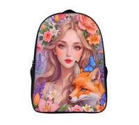 grande capacité sacs à dos jeune renard pour adolescent et adulte cartables scolaires 2 compartiment corolle 3d imprimé sac d'école-16,pour les voyages les affaires