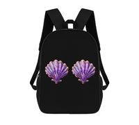 Grande Capacité Sacs D'École Loisir Soutien-Gorge Coquillage De Dessin Animé Sac À Dos d'affaires Polyester Cartable Scolaire pour Voyage, Gym, Randonnée, 42X32X14Cm