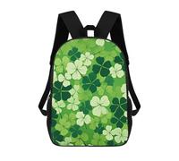 Grande Capacité Sacs D'École Loisir Trèfle Irlandais Joyeuse Saint-Patrick Imprimé Sacs De Voyage Polyester Sac À Dos d'affaires pour Gym, Randonnée, Loisir, 42X32X14Cm