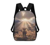 Grande Capacité Sacs D'École Loisir Vache des Highlands Sac À Dos d'affaires Imperméable Sacs À Dos pour Scolaires, Voyage, Randonnée, 42X32X14Cm