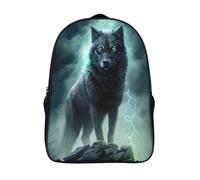 grande capacité sacs d'école pour adolescent et adulte debout 3d imprimé sac d'école 2 compartiment loup unisexe sac à dos scolaire-16,pour l'école les voyages les affaires