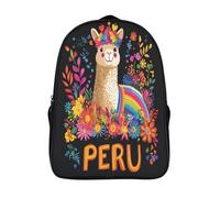 grande capacité scolaire sacs d'école fleur sac à dos 3d imprimé lama du pérou 12 ans et plus garçon filles sac à dos grande 2 compartiment-16,pour les voyages les affaires