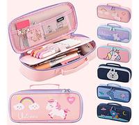 Grande Capacité Trousse École, Licorne School Papeterie Boîte Fille, Étui à crayons licorne, beau et mignon, adapté aux filles comme cadeaux d'école - Licorne rose ( Une seule trousse, pas de stylo )