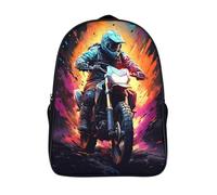 grande capacité voyage sac à dosc 2 compartiment action du cavalier décontracté livre sac moto pour adultes adolescents sac à dos 3d imprimé-16,pour l'école les voyages les affaires