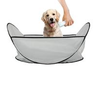 Grande cape de coupe de poils d'animaux, tablier de toilettage gris, bavoir de tonte confortable pour chiens et chats, outil de coiffure pliable, cape de rasage pour animaux de compagnie avec concepti